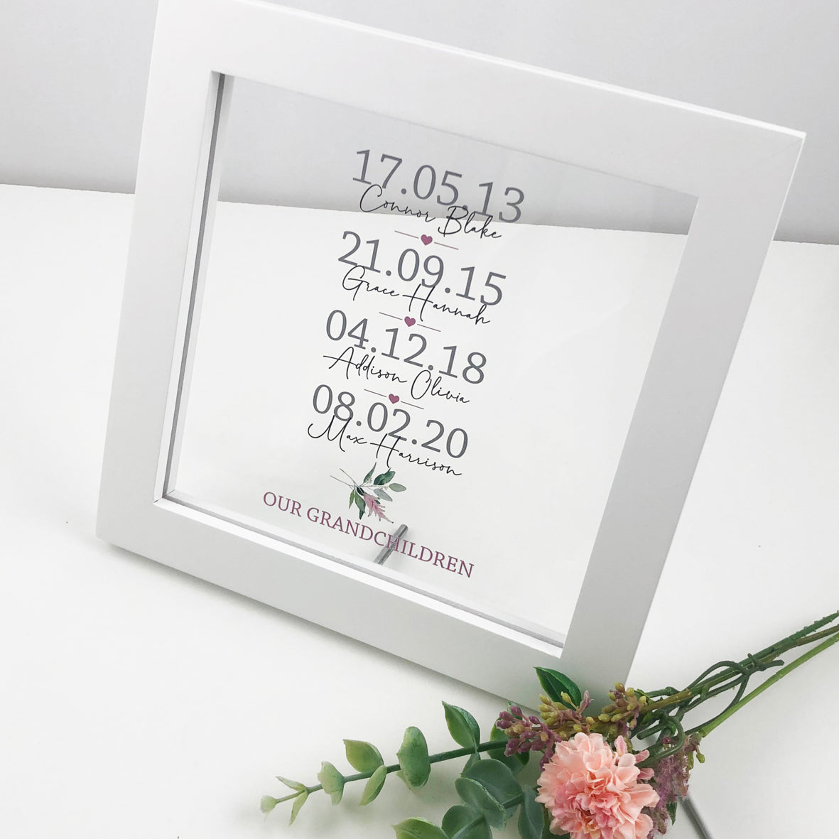 Our Grandchildren Personalised Light Frame