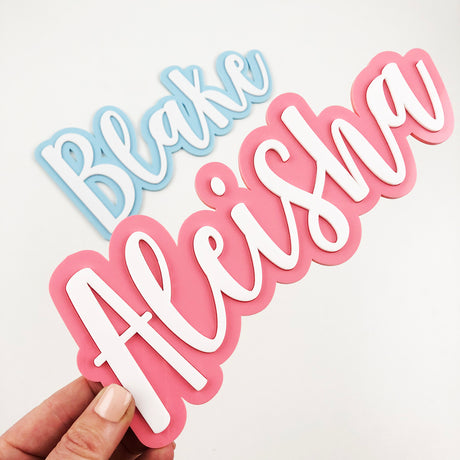 Double Layer Name Plaque (2 sizes)