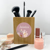 Floral Circle Name Makeup Brush Pot