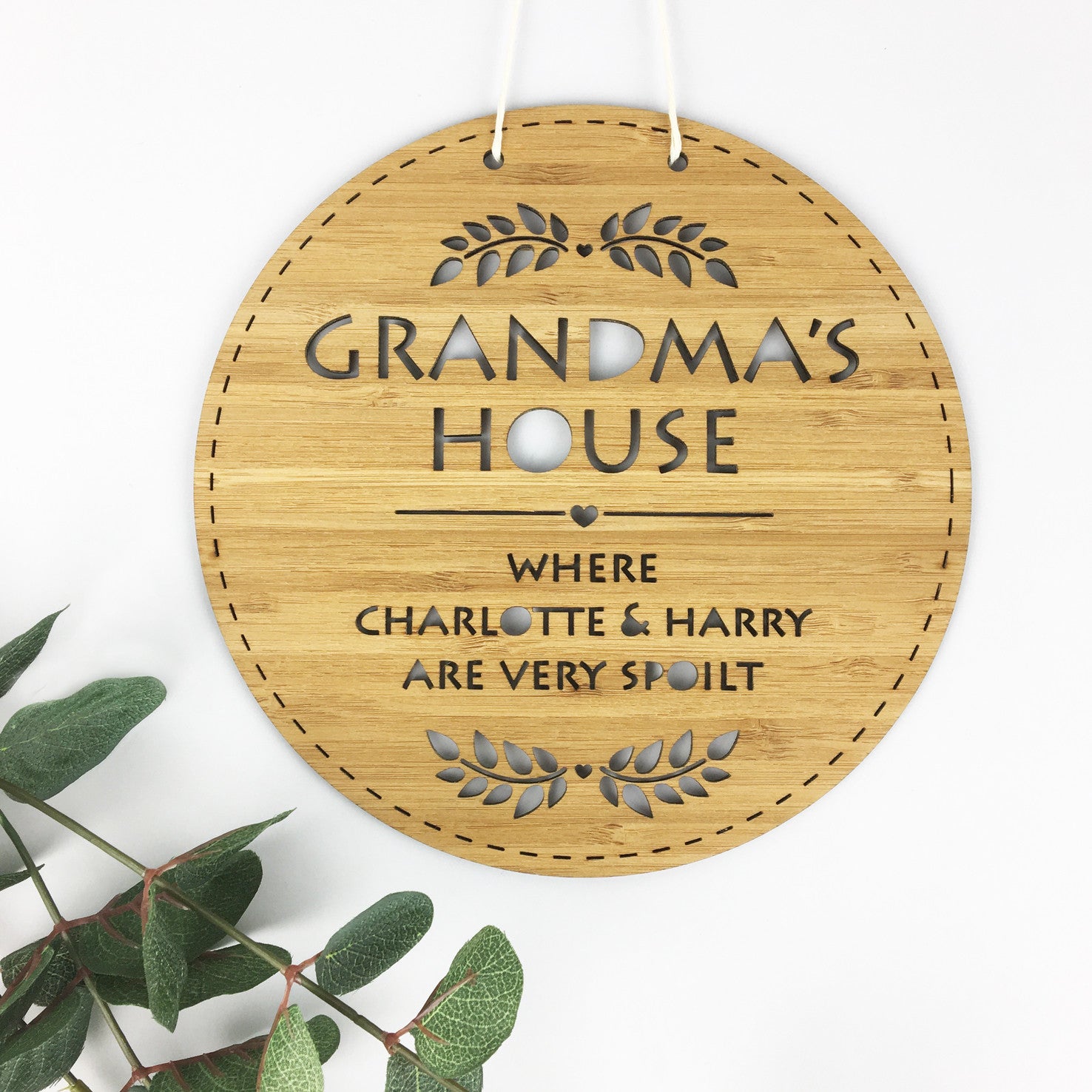 Personalised Bamboo Wall Hanging