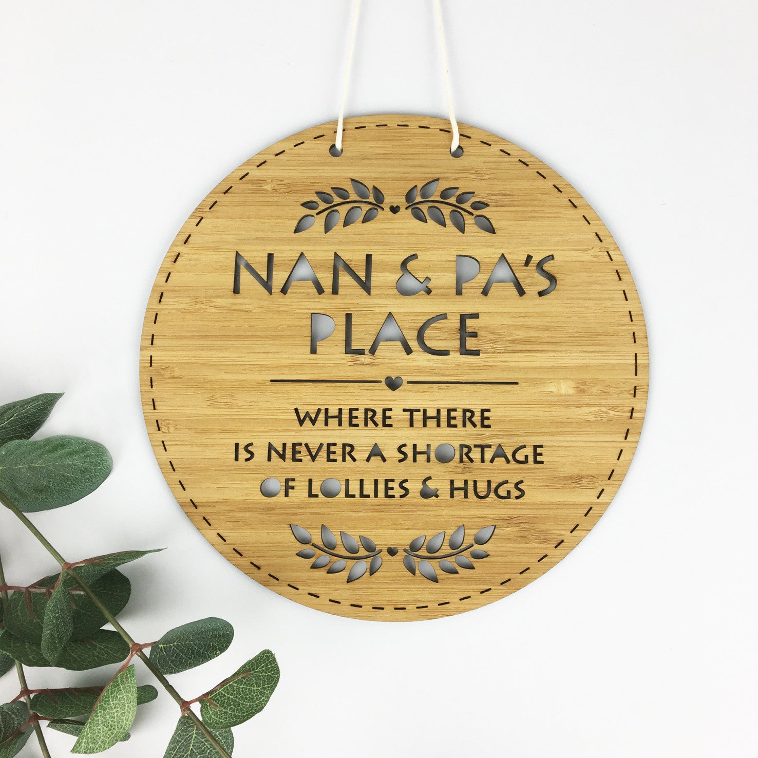Personalised Bamboo Wall Hanging