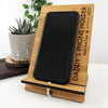 Personalised Bamboo Phone Charger Stand
