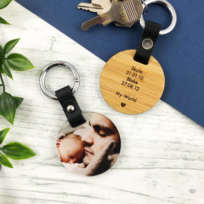 Double Sided Personalised Round Photo Keyring