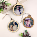 Keepsake Double Sided Bamboo Photo Ornaments