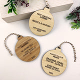 Keepsake Double Sided Bamboo Photo Ornaments
