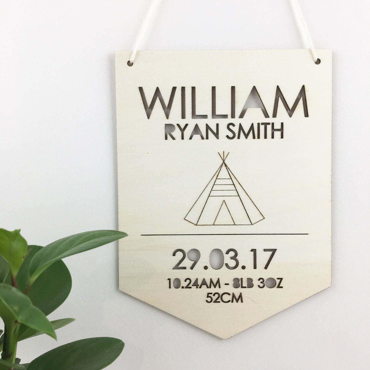 Teepee Birth Chart Wall Hanging