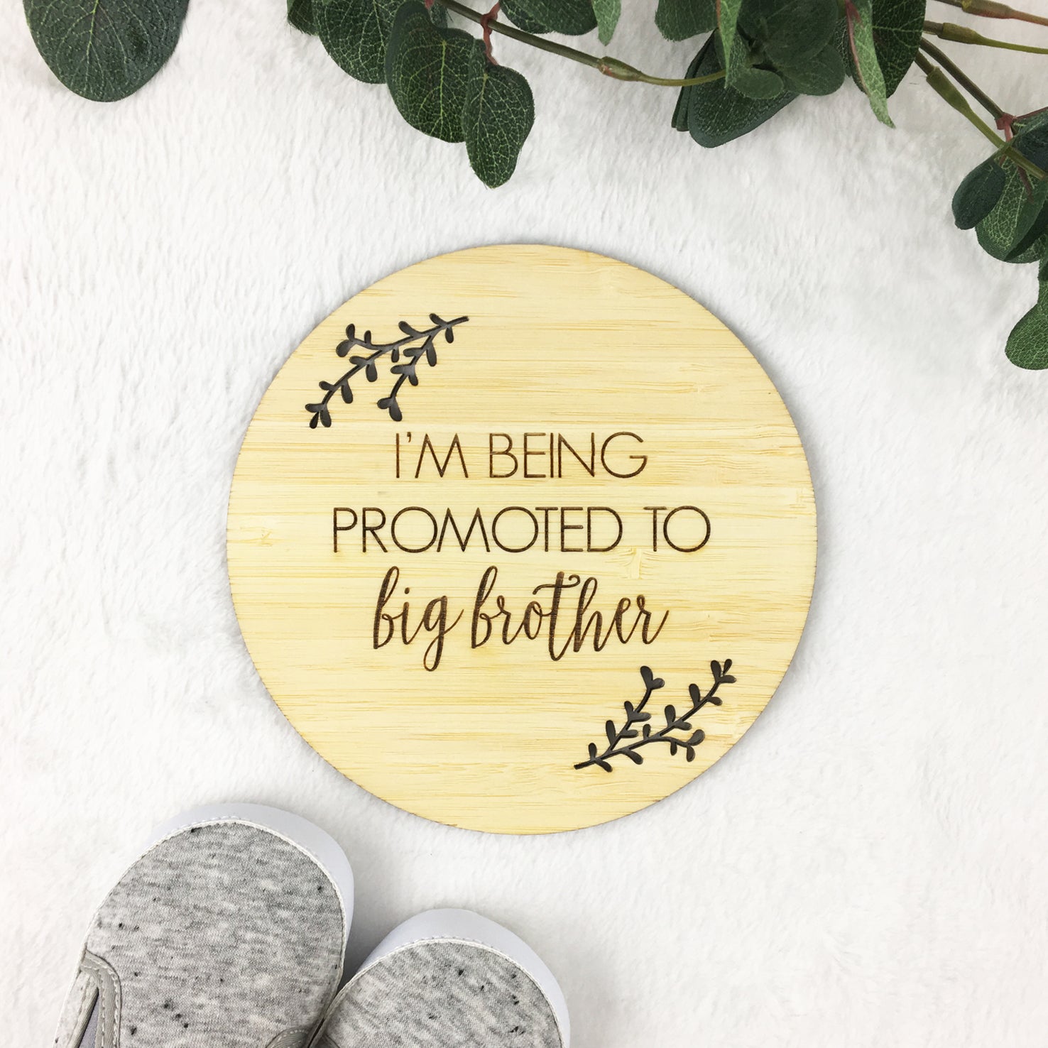 Being Promoted to Big Brother Bamboo Plaque