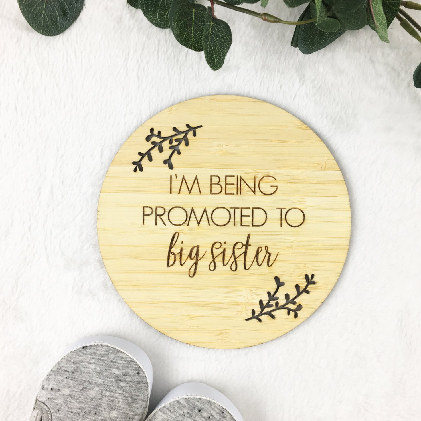 Being Promoted to Big Sister Bamboo Plaque