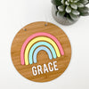 Pastel 3D Rainbow Name Plaque