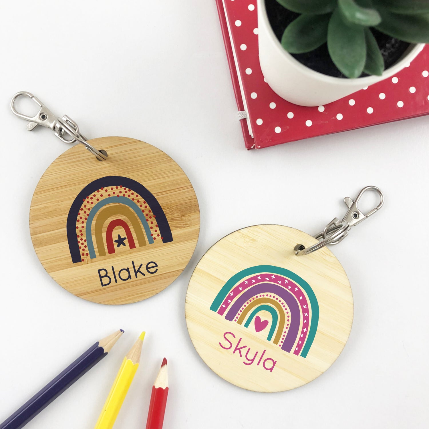 Rainbow Girls Personalised Bag Tag