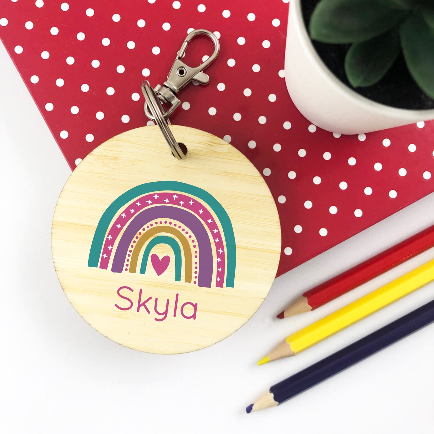 Rainbow Girls Personalised Bag Tag