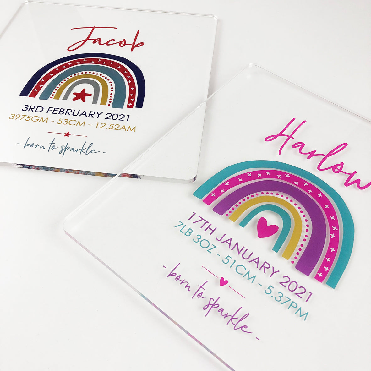 Rainbow Girls Personalised Light Frame