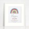 Mirror (Silver) Boys Rainbow Birth Print