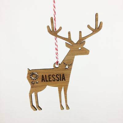 Reindeer Name Ornament