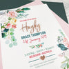 Mirror (Rose Gold) Watercolour Blooms Birth Print