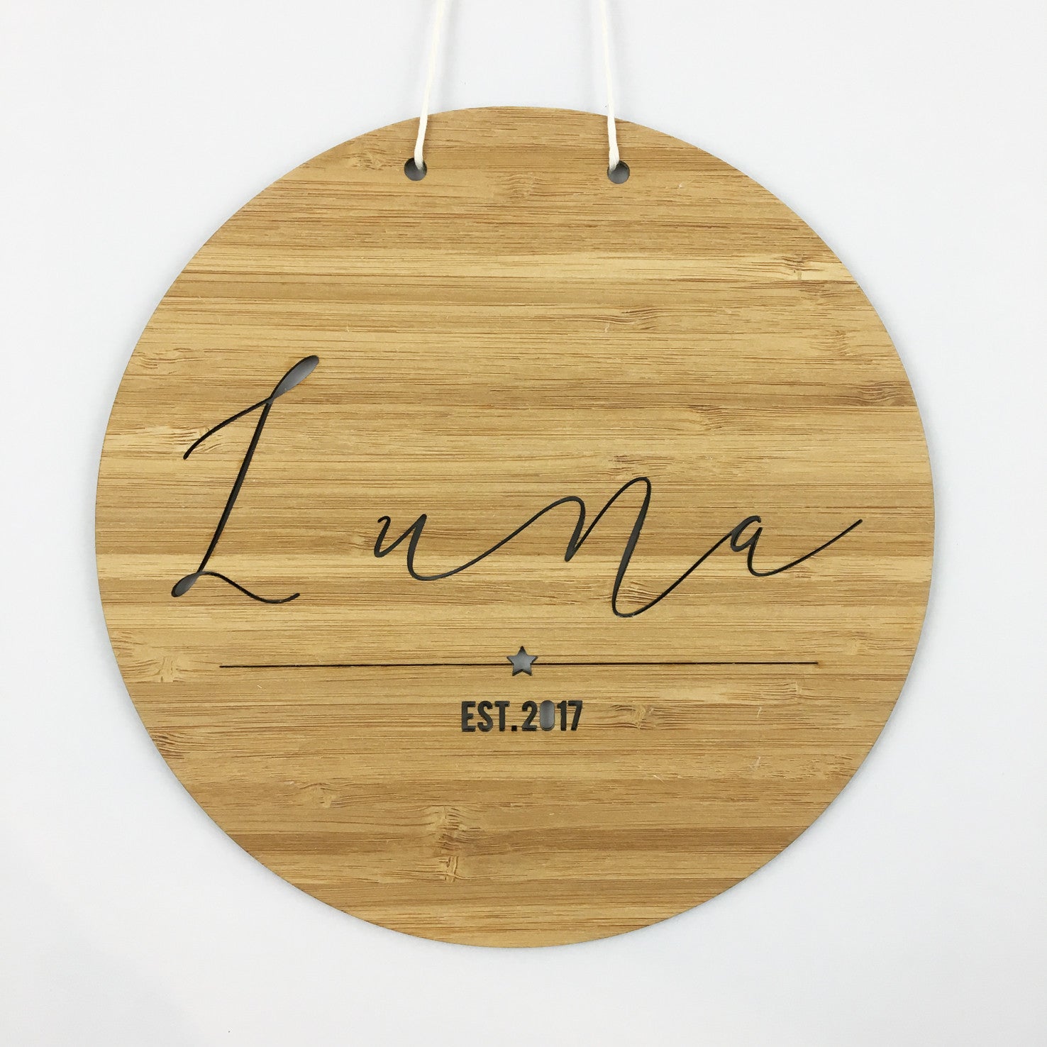 Round Name Wall Hanging - boys