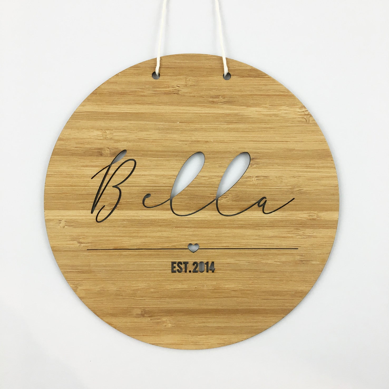 Round Name Plaque - girls