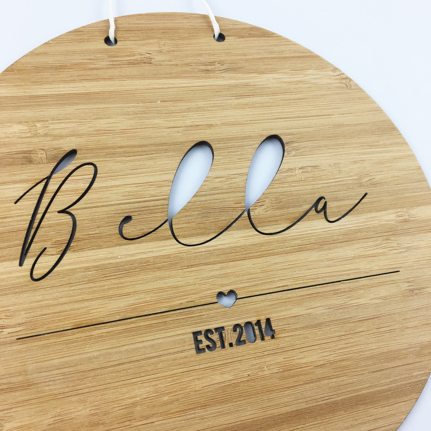 Round Name Plaque - girls