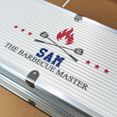 The Grill Master Personalised 10 Piece BBQ Tool Set