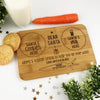 Double Sided Personalised Christmas & Easter Bunny Treats Bamboo Serving Board