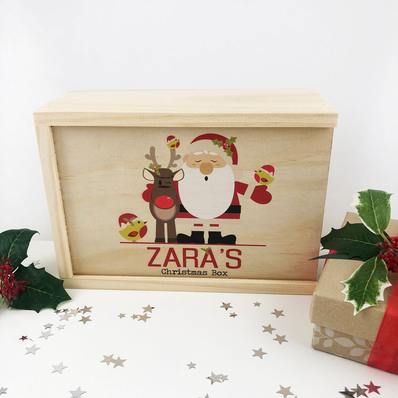 Personalised Santa & Friends Christmas Box