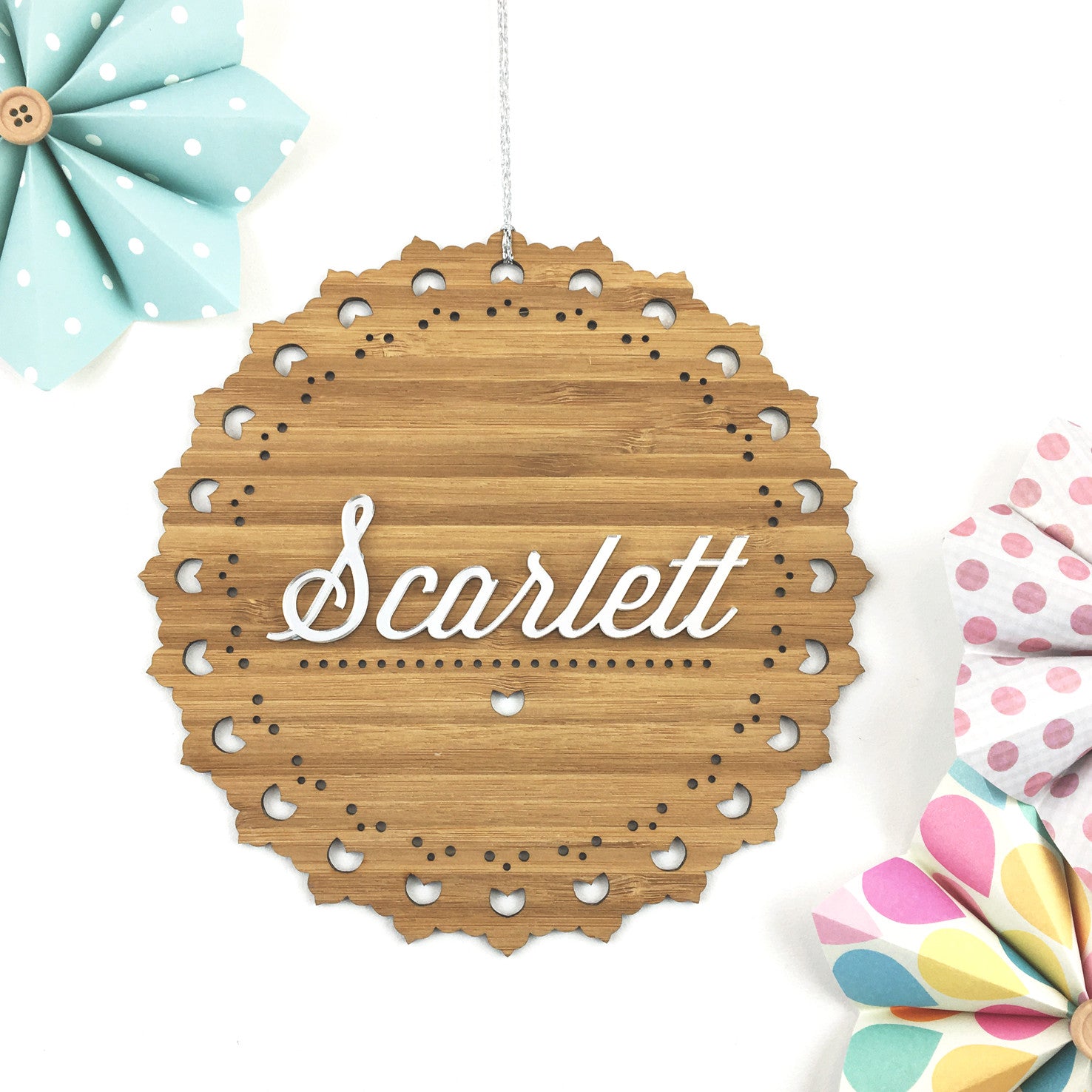 Girls' Scalloped Mirror Wall Hanging