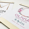 Slimline Initial Floral Wooden Hanger Birth Print