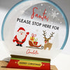 Santa Stop Here Snow Globe Christmas Night Light