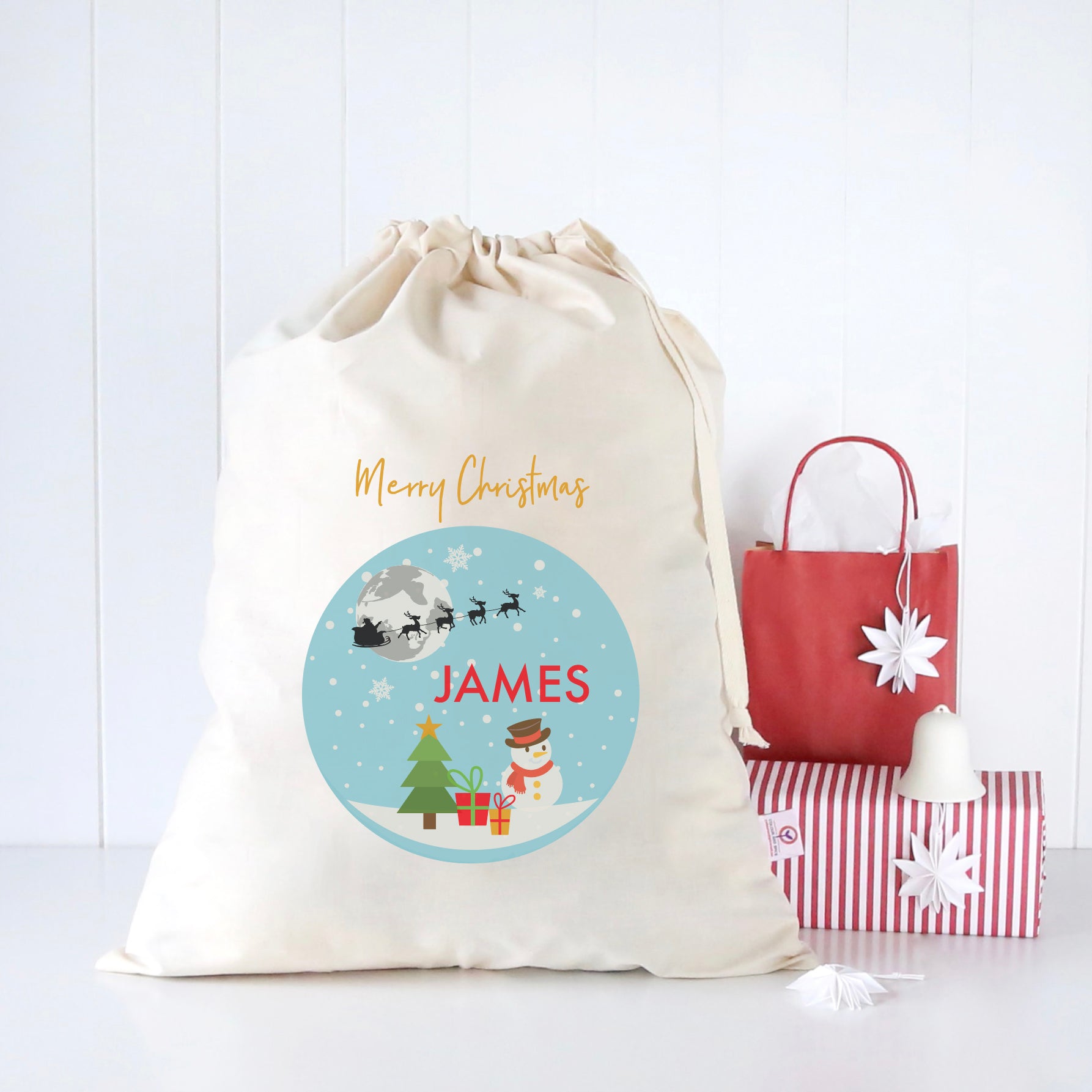 Snowman Santa Sack