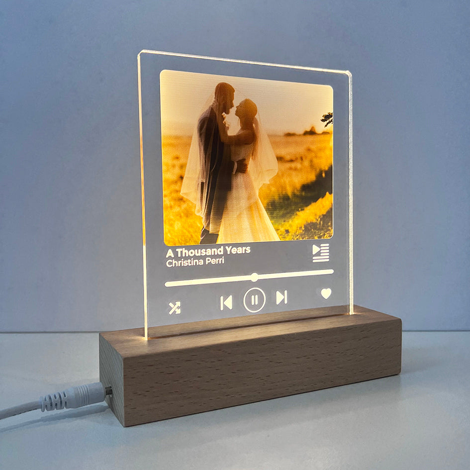 Song Photo Personalised Night Light