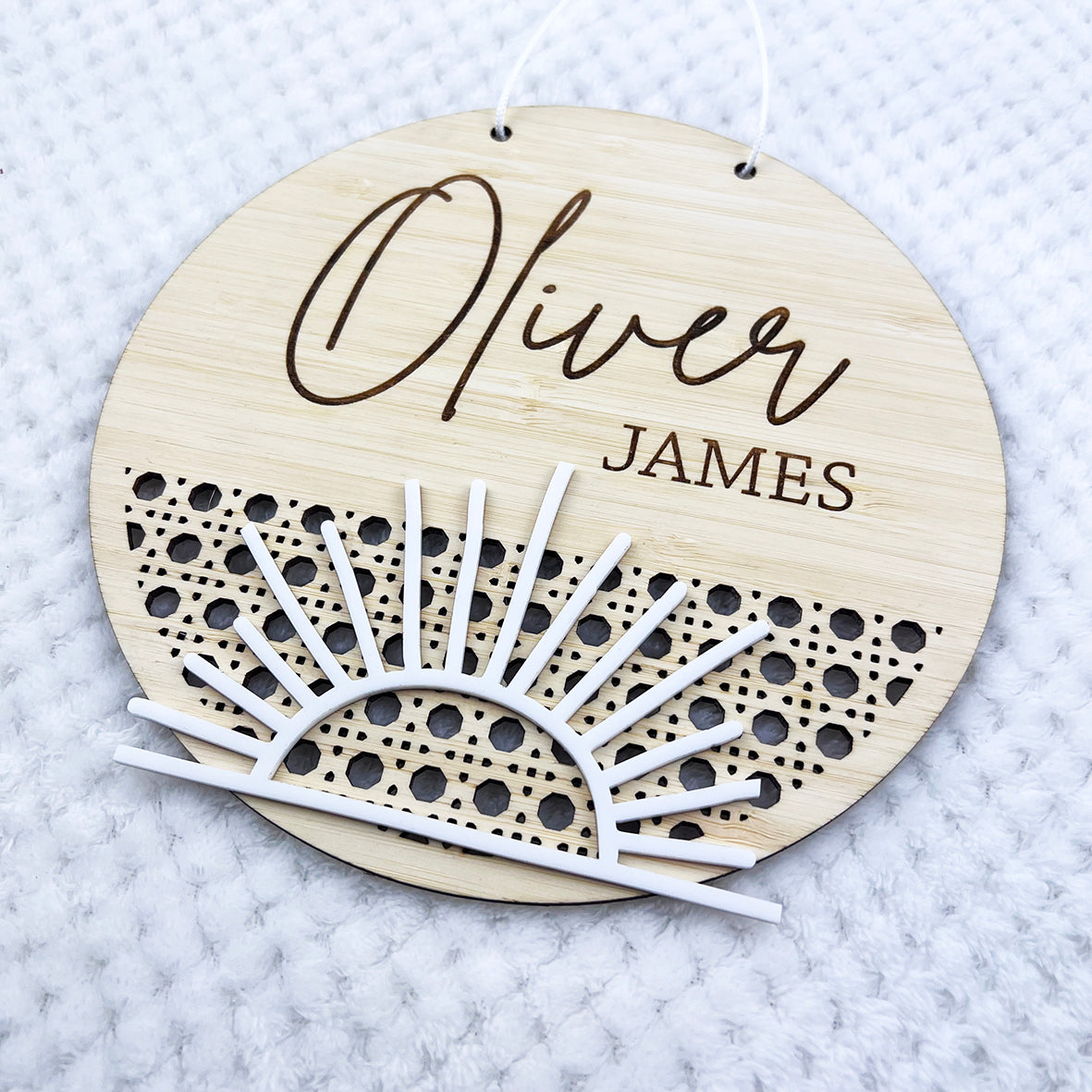 Sunshine Rattan Name Plaque