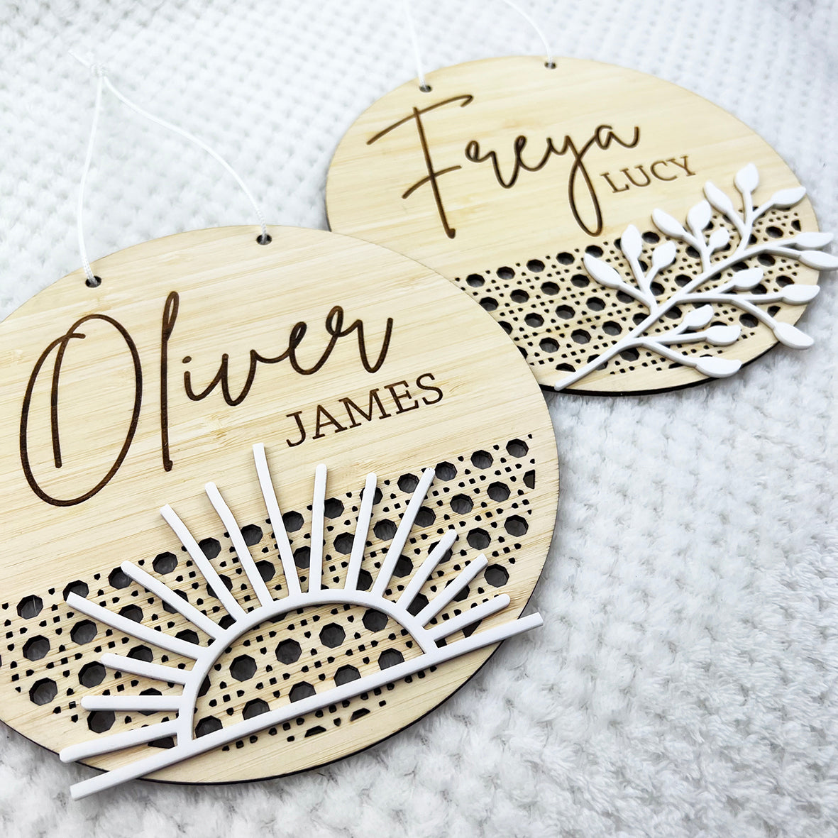 Sunshine Rattan Name Plaque