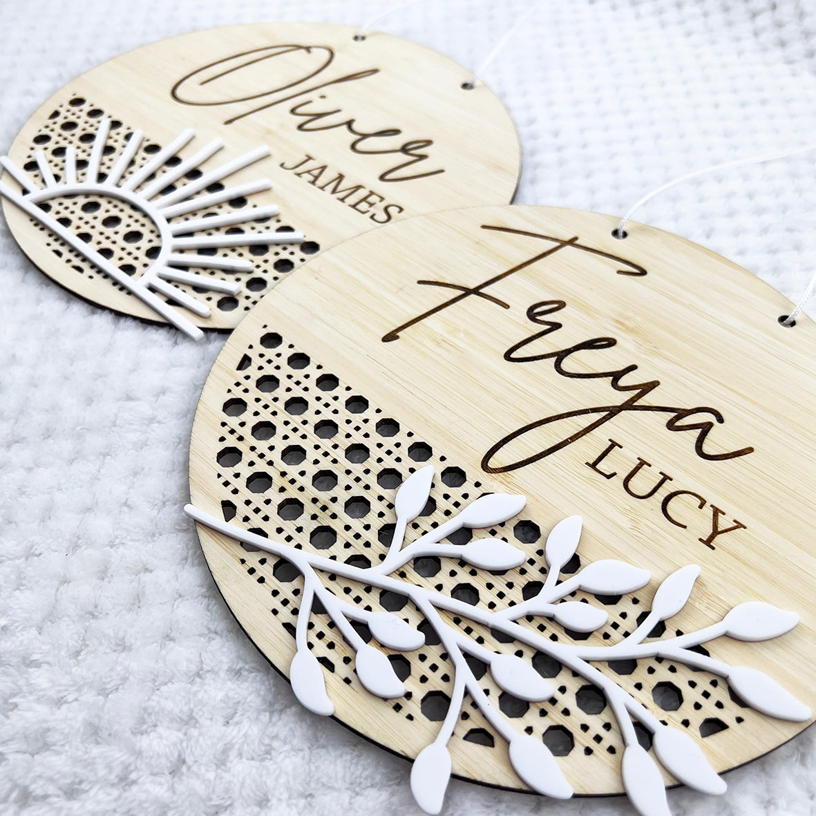 Sunshine Rattan Name Plaque