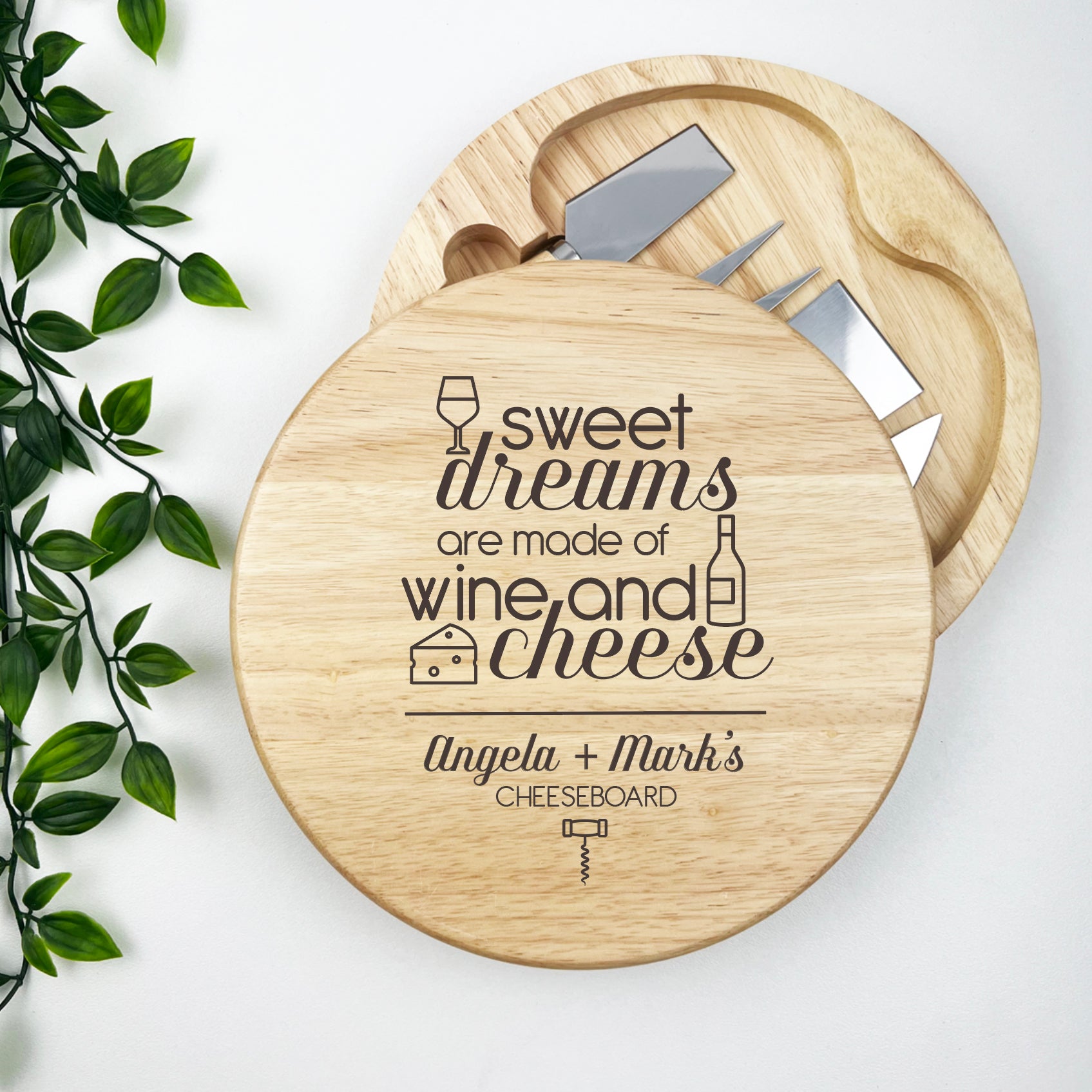 Sweet Dreams Personalised Cheeseboard Set