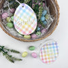 Rainbow Tartan Easter Name Ornaments