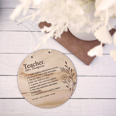 Teacher Dictionary Personalised Wall Plaque