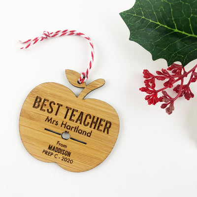 Best Teacher Bamboo Ornaments (3 Designs)