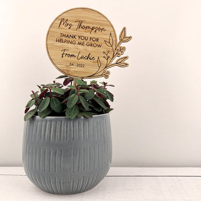 Flora Thank You Planter Stick