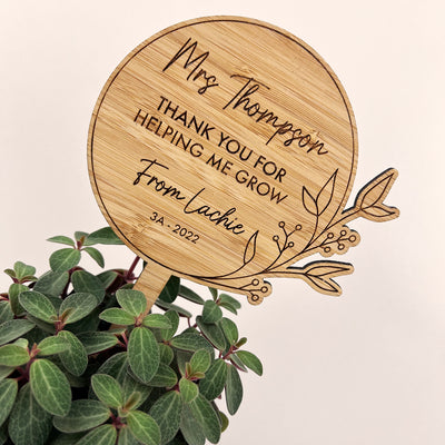 Flora Thank You Planter Stick