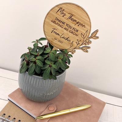 Flora Thank You Planter Stick