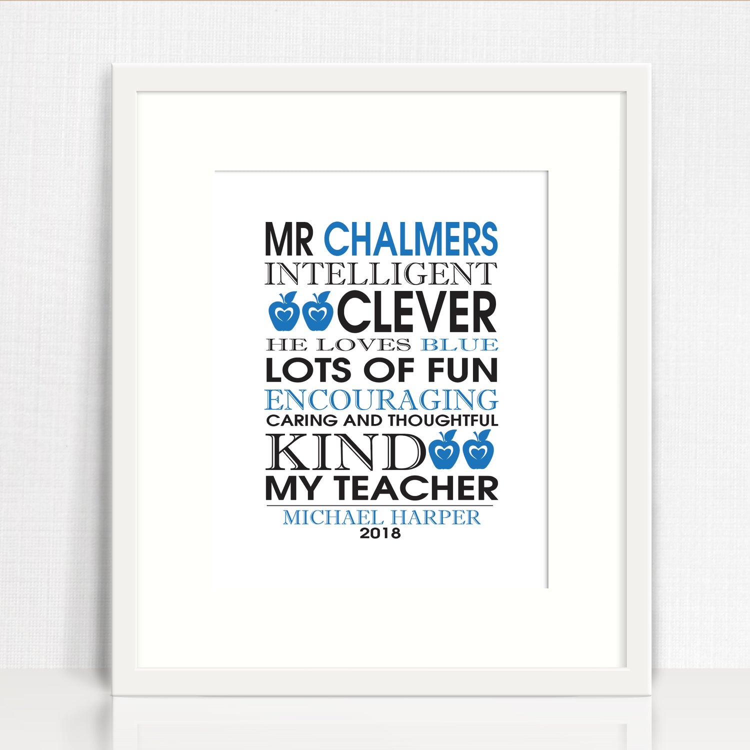 My Teacher Print (various colours)
