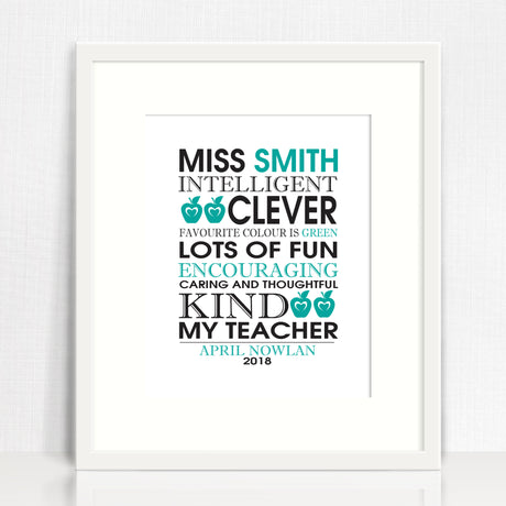 My Teacher Print (various colours)