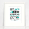 My Teacher Print (various colours)