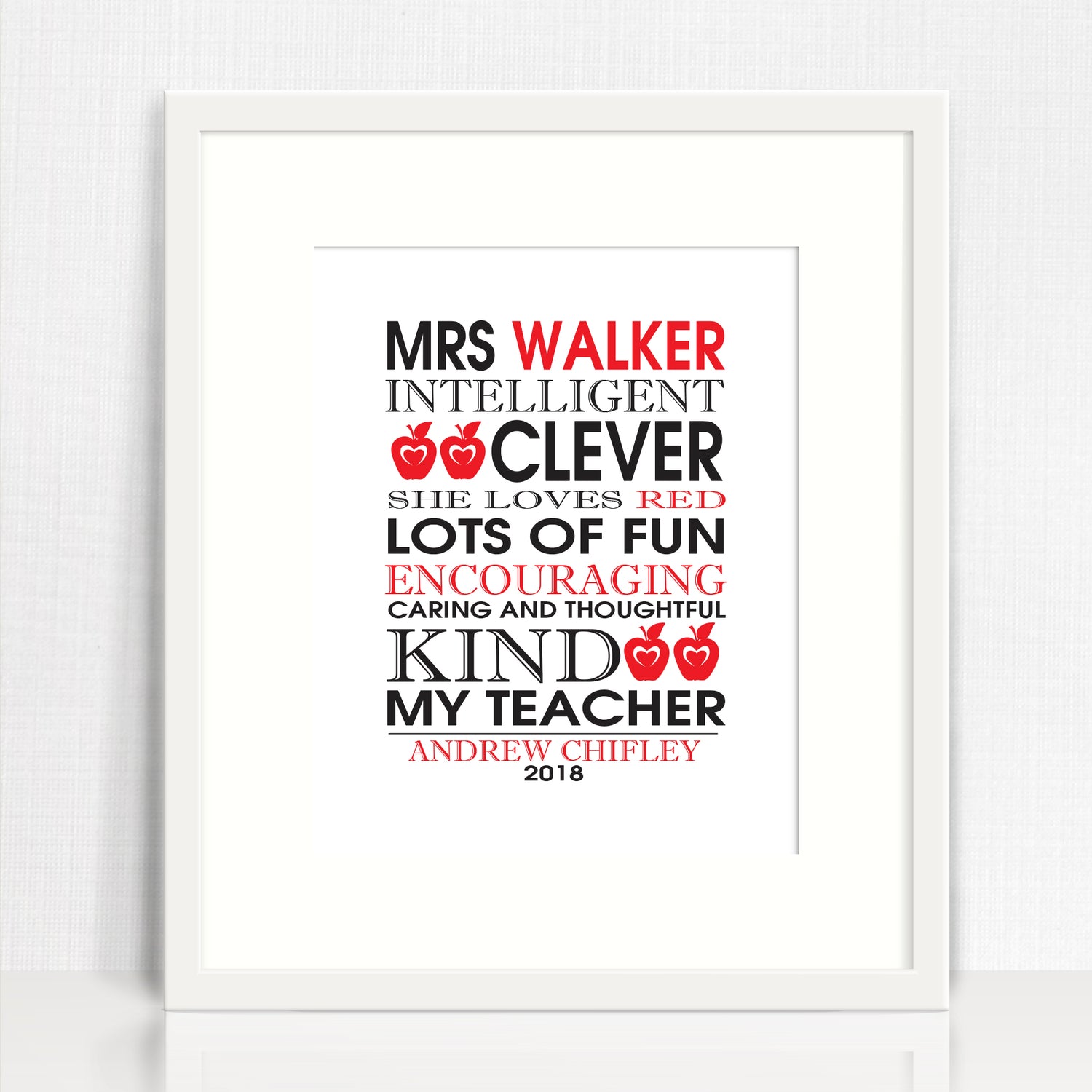 My Teacher Print (various colours)
