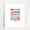 My Teacher Print (various colours)