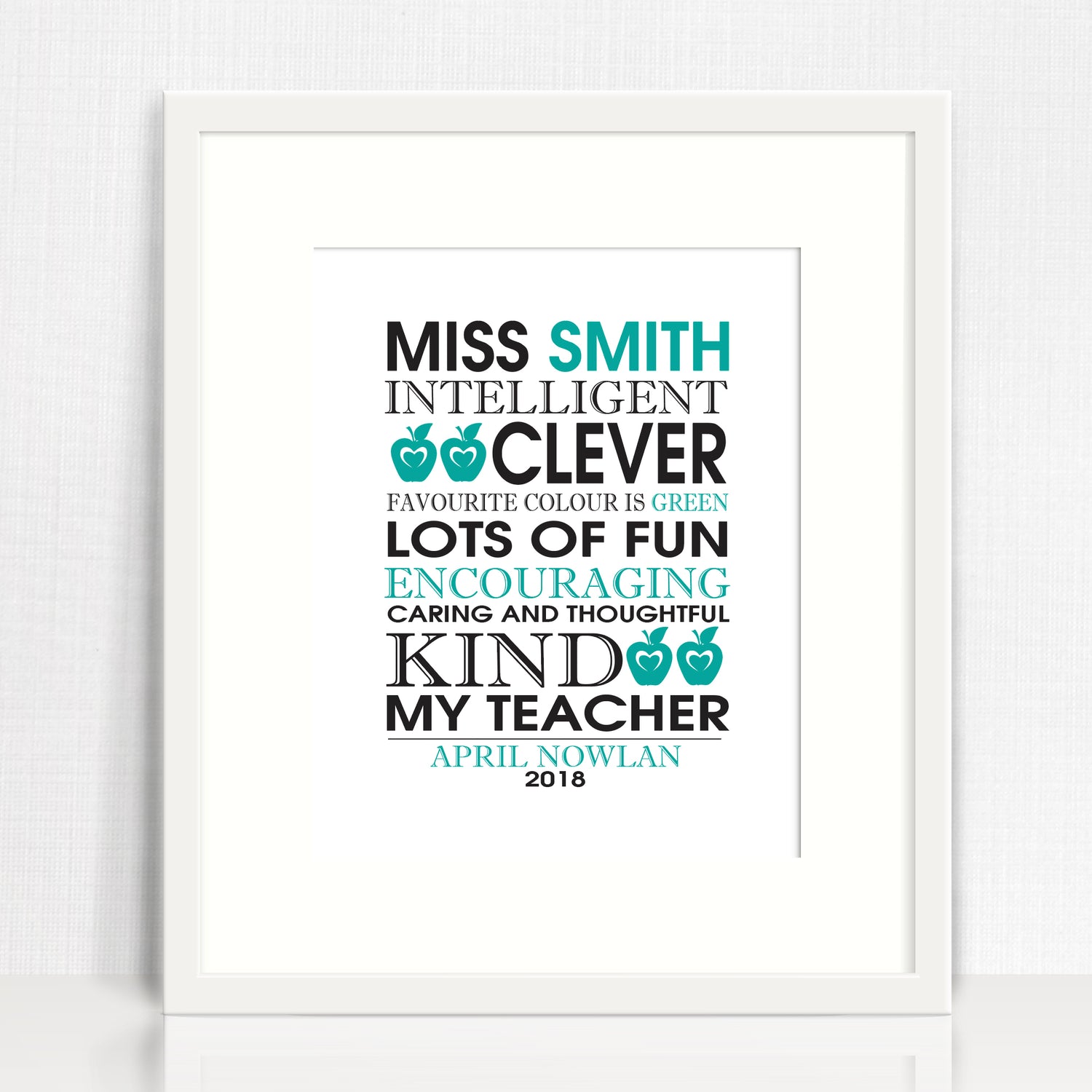 My Teacher Print - Green