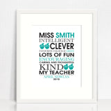My Teacher Print - Green