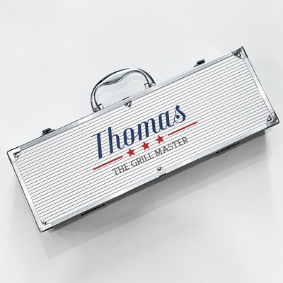 The Grill Master Personalised 10 Piece BBQ Tool Set