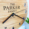 The Family Bamboo Wall Clock