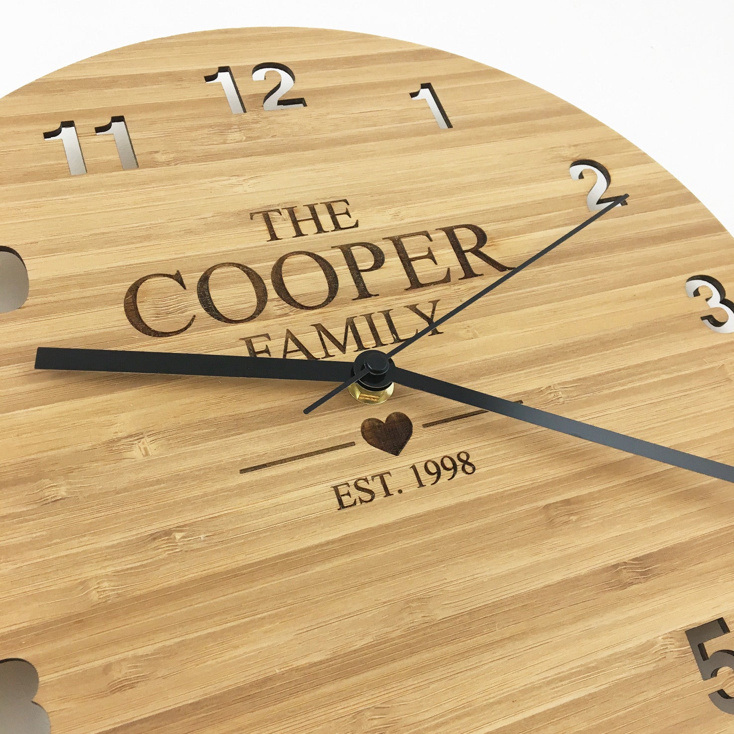 The Family Bamboo Wall Clock